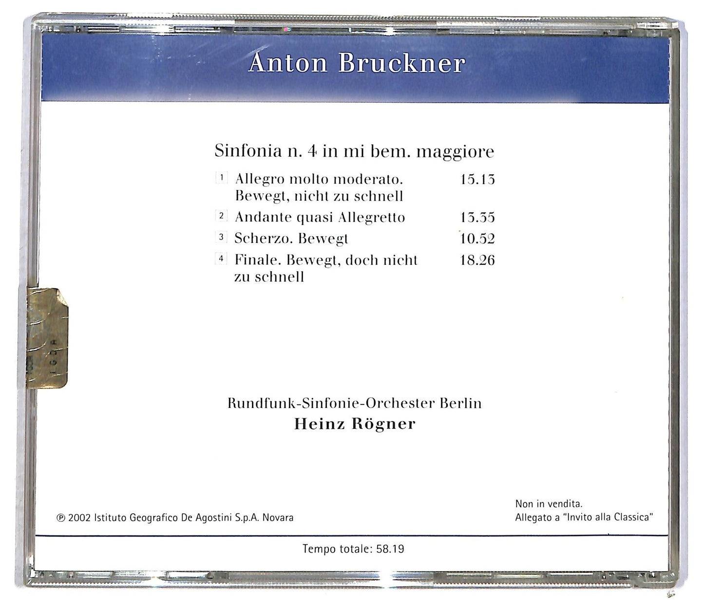 EBOND Bruckner - Sinfonia N. 4 CD CD090504