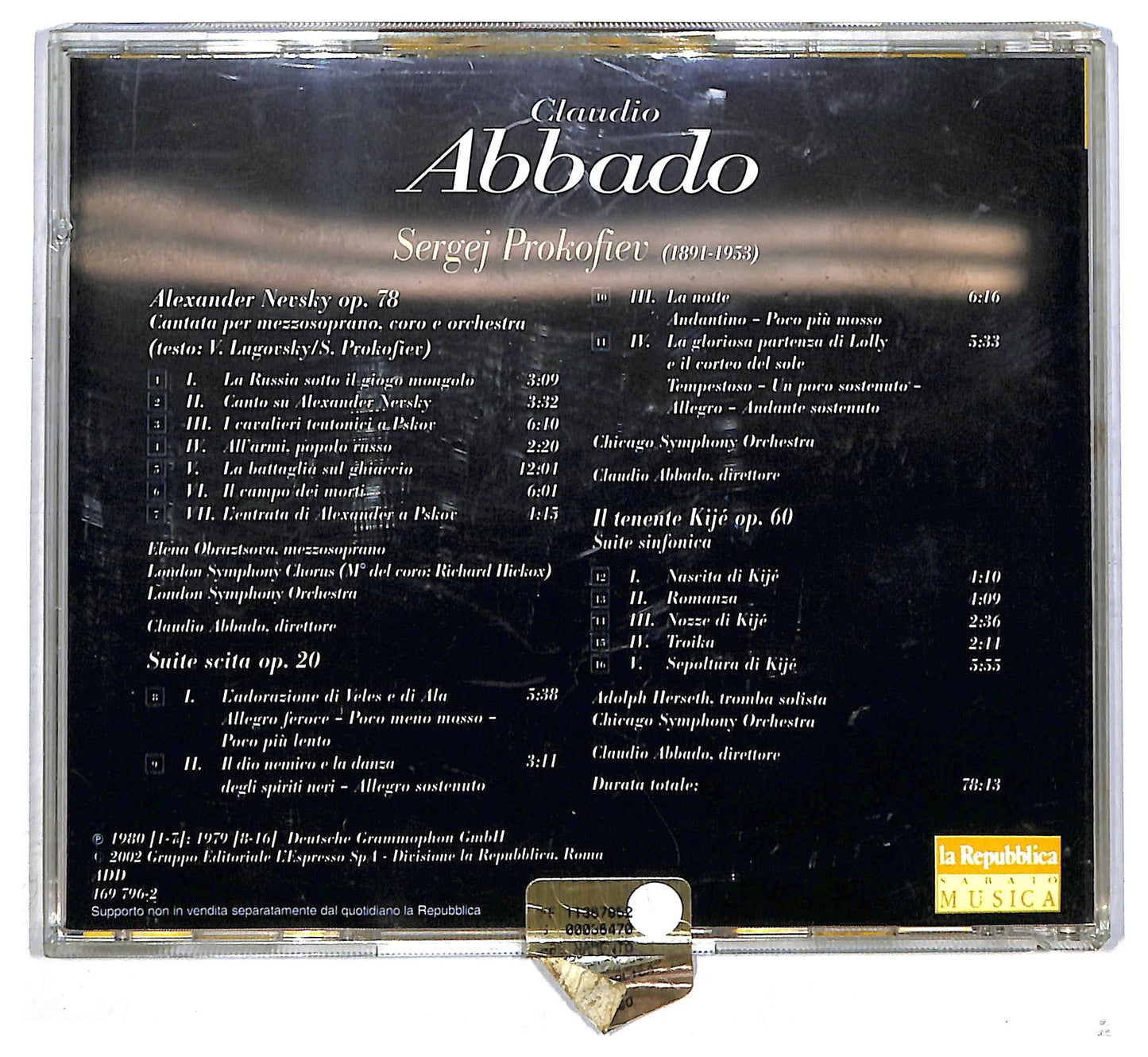 EBOND Claudio Abbado Prokofiev - Alexander Nevsky Op. 78 CD CD090527