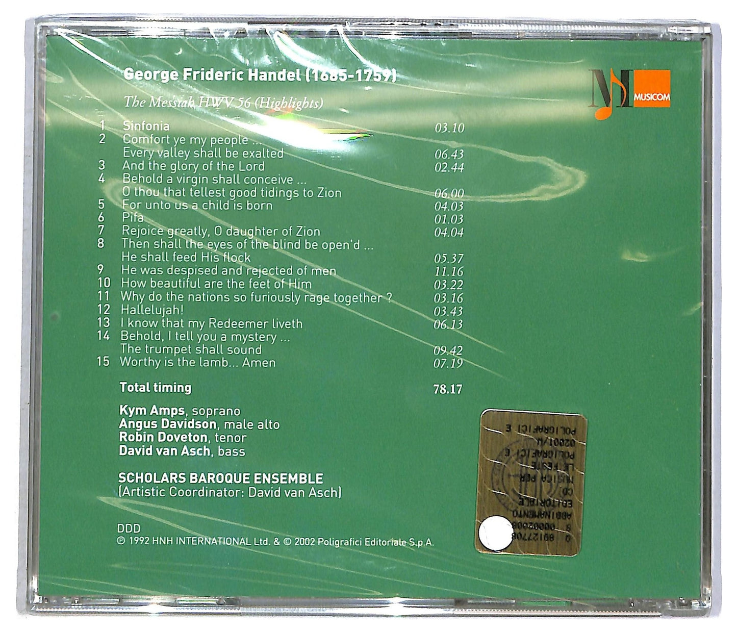 EBOND Handel - Musica per le feste the Messiah CD CD090528