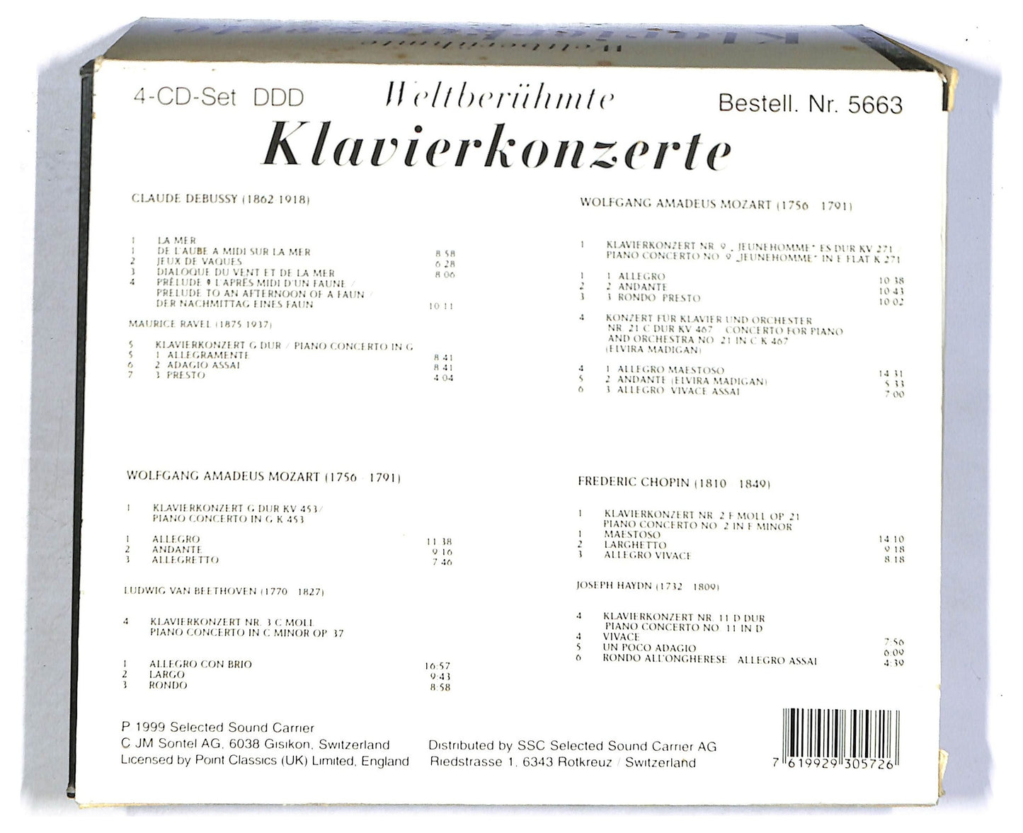 EBOND Various - Weltberuhmte Klavierkonzerte CD CD090545