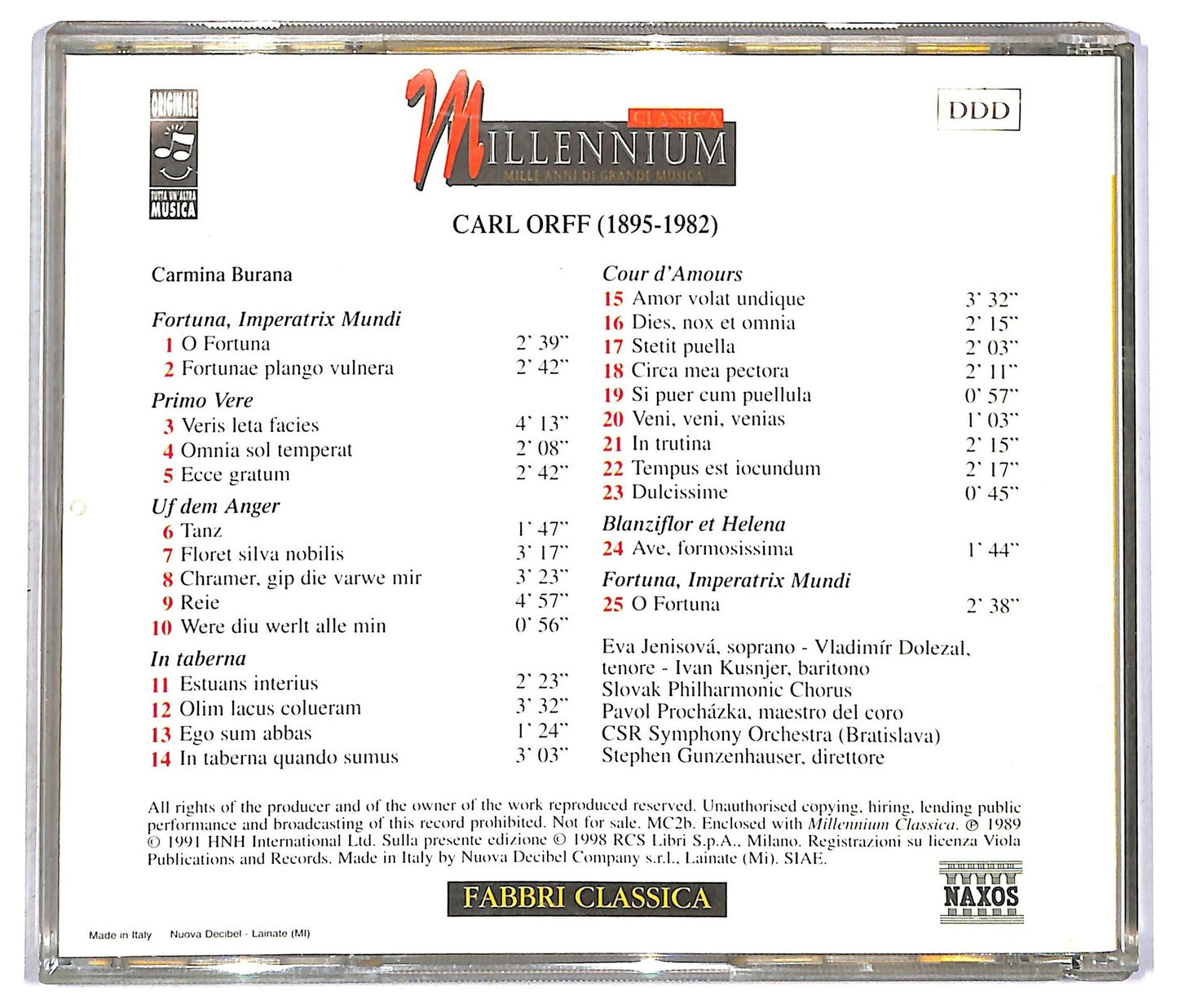 EBOND Orff - Carmina Burana CD CD090614