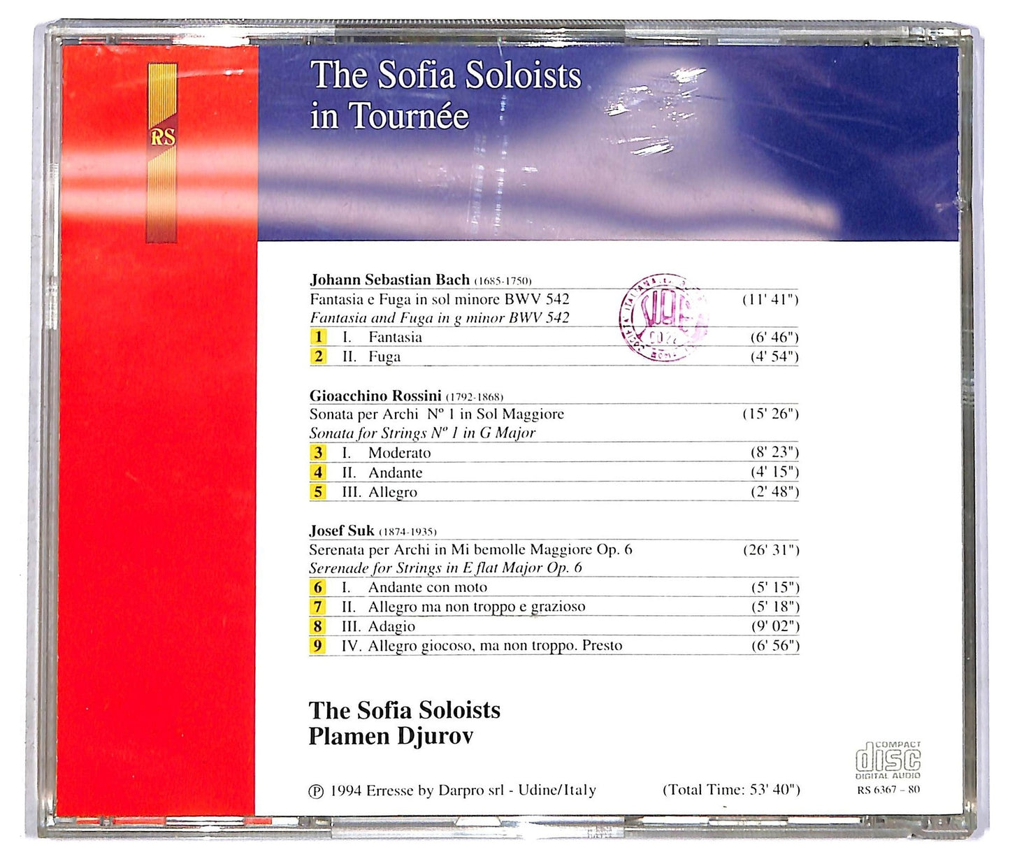 EBOND Various - The Sofia Soloists In Tournee CD CD090632