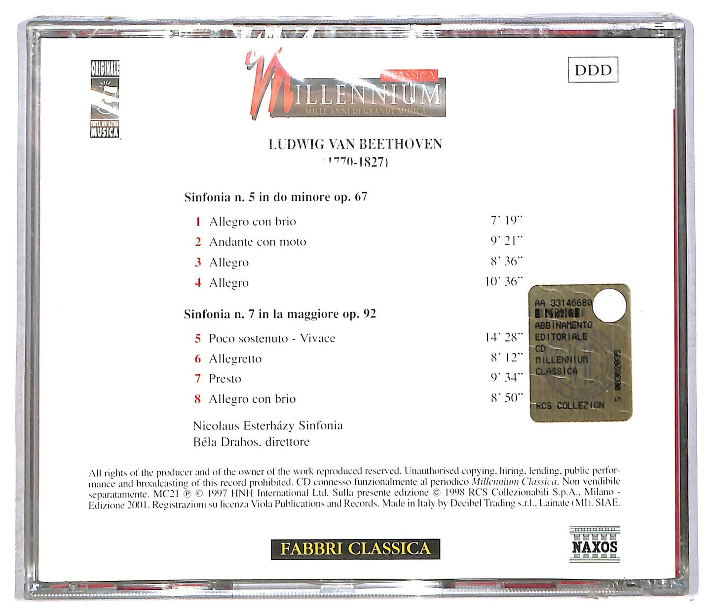 EBOND Beethoven - Sinfonia N.5 In Do Minore Op.67 CD CD090636