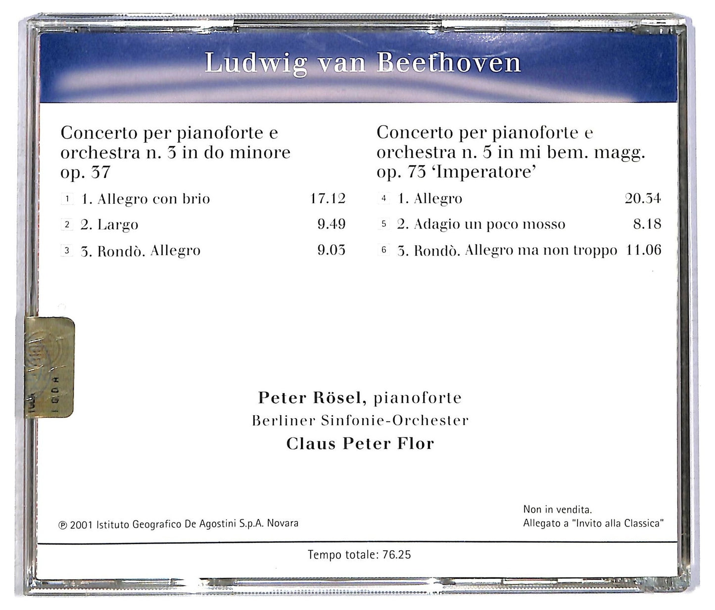 EBOND Beethoven - Concerti Per Pianoforte N. 3 E N. 5 CD CD090640