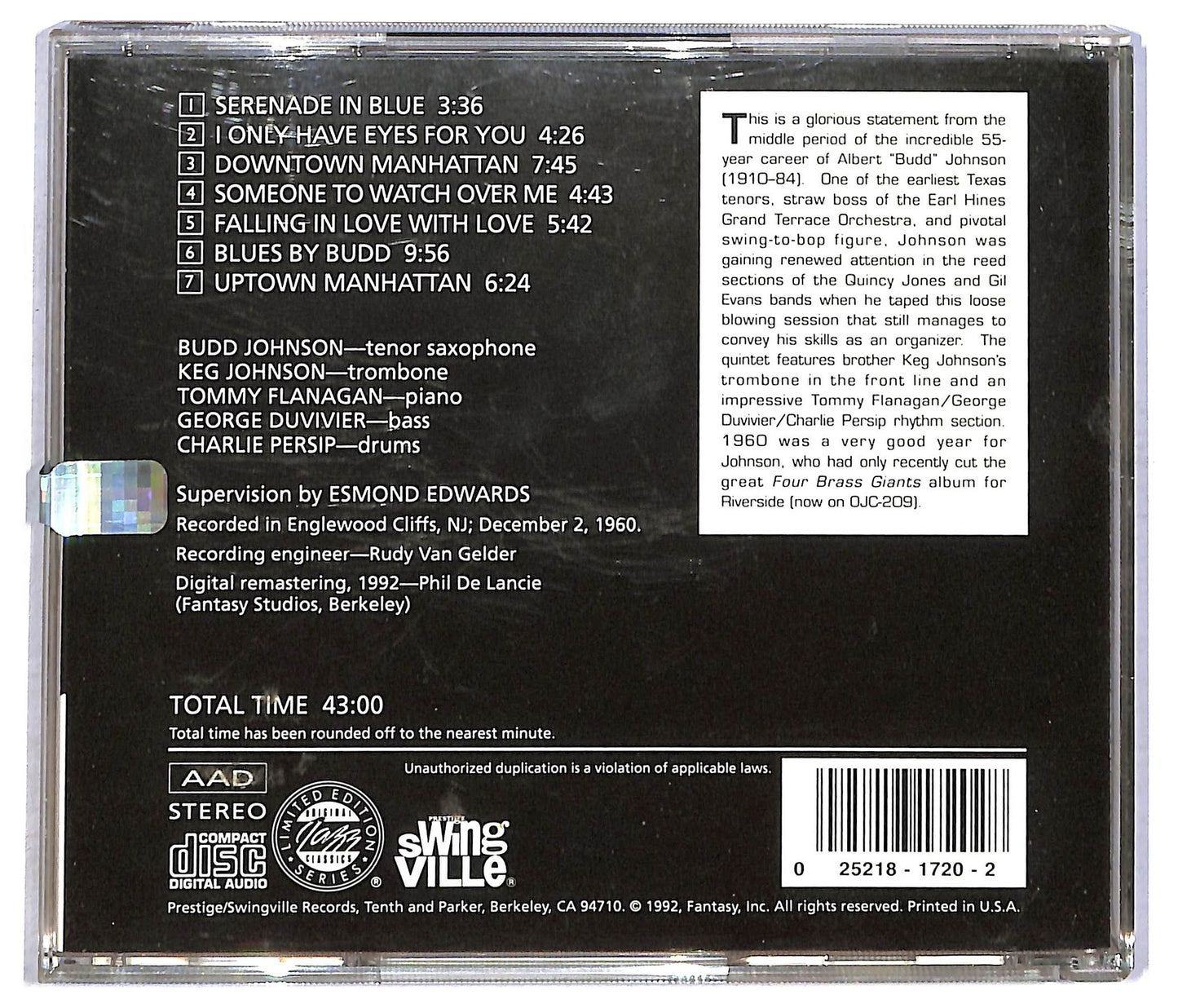 EBOND The Budd Johnson Quintet - Let's Swing! CD CD090723