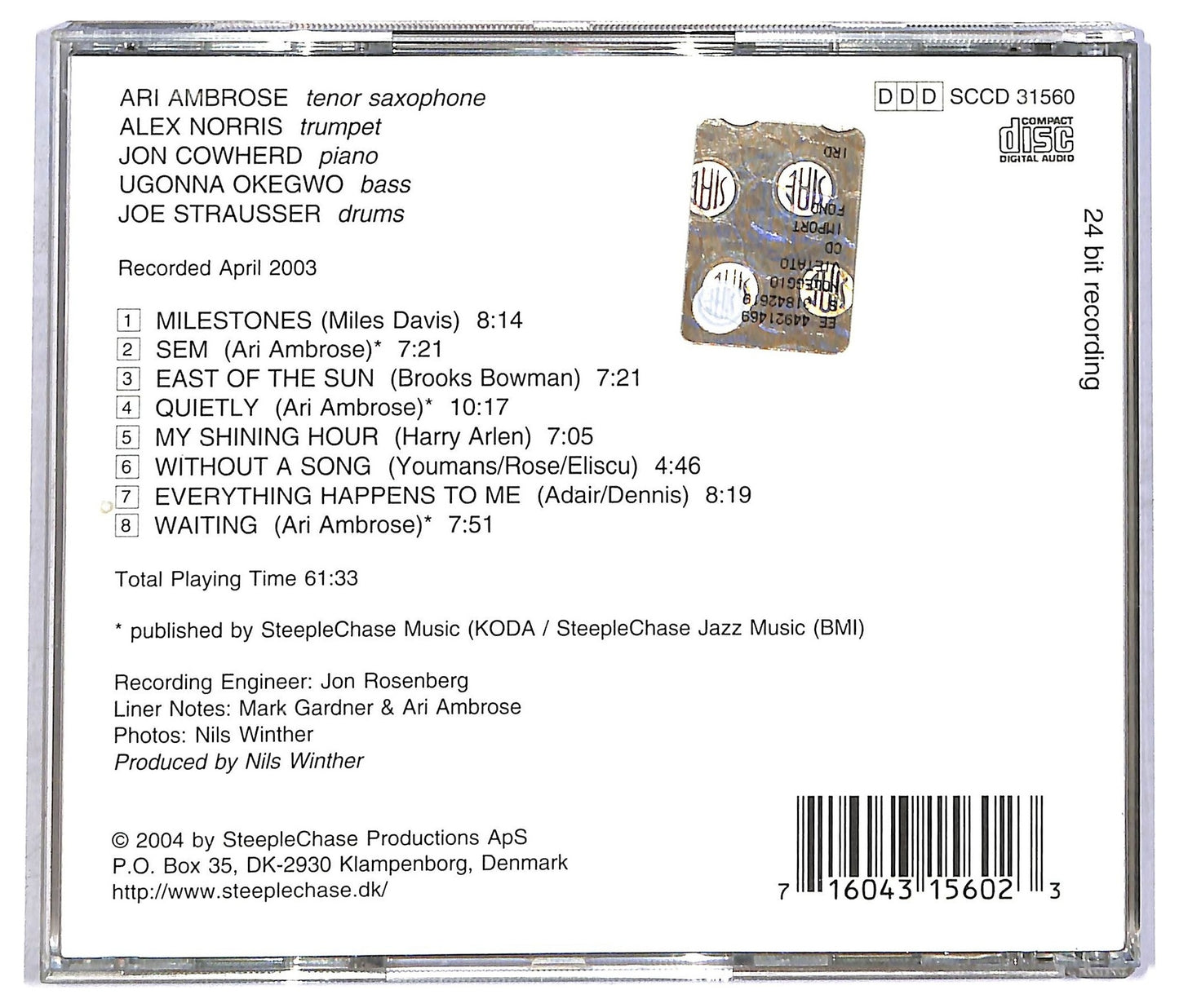 EBOND Ari Ambrose - Waiting CD CD090729