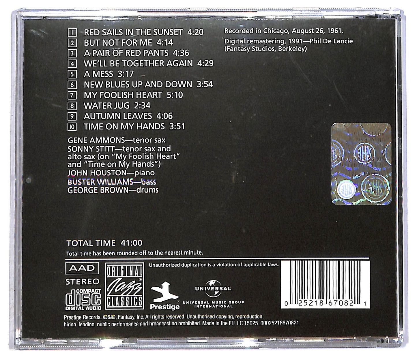 EBOND Gene Ammons & Sonny Stitt - We'll Be Together Again CD CD090733