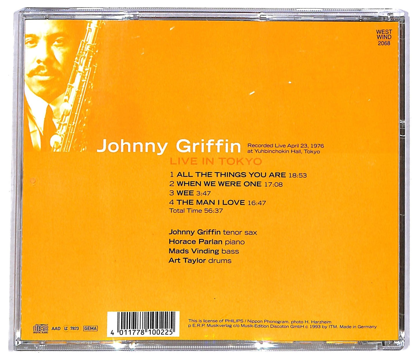 EBOND Johnny Griffin - Live In Tokyo CD CD090737