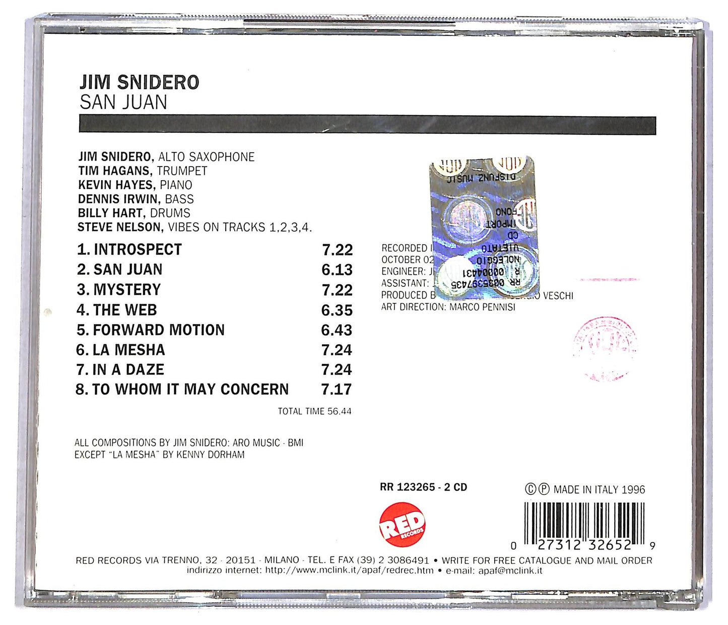 EBOND Jim Snidero - San Juan CD CD090738