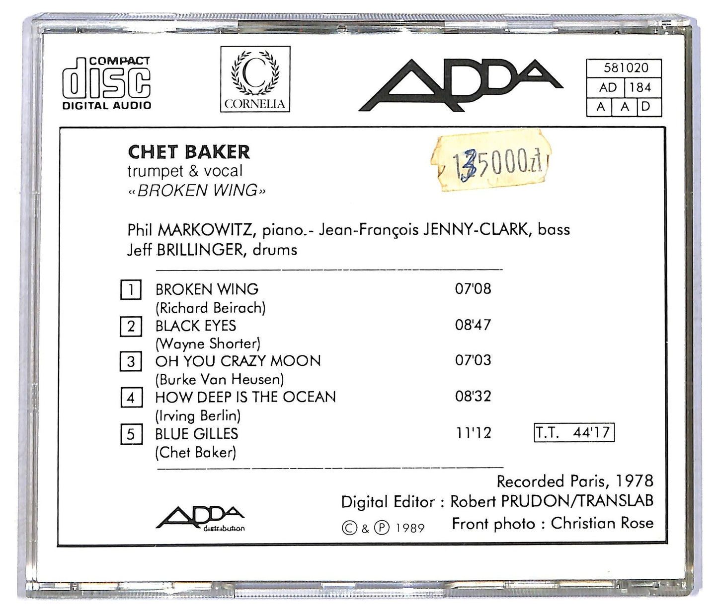 EBOND Chet Baker - Broken Wing CD CD090739