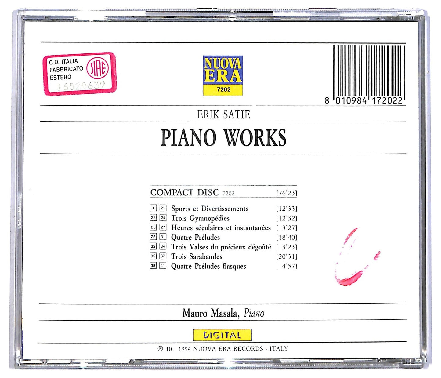 EBOND Erik Satie - Piano Works CD CD090751