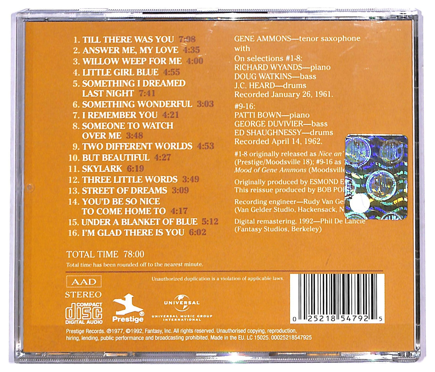 EBOND Gene Ammons -The Gene Ammons Story: Gentle Jug CD CD090826