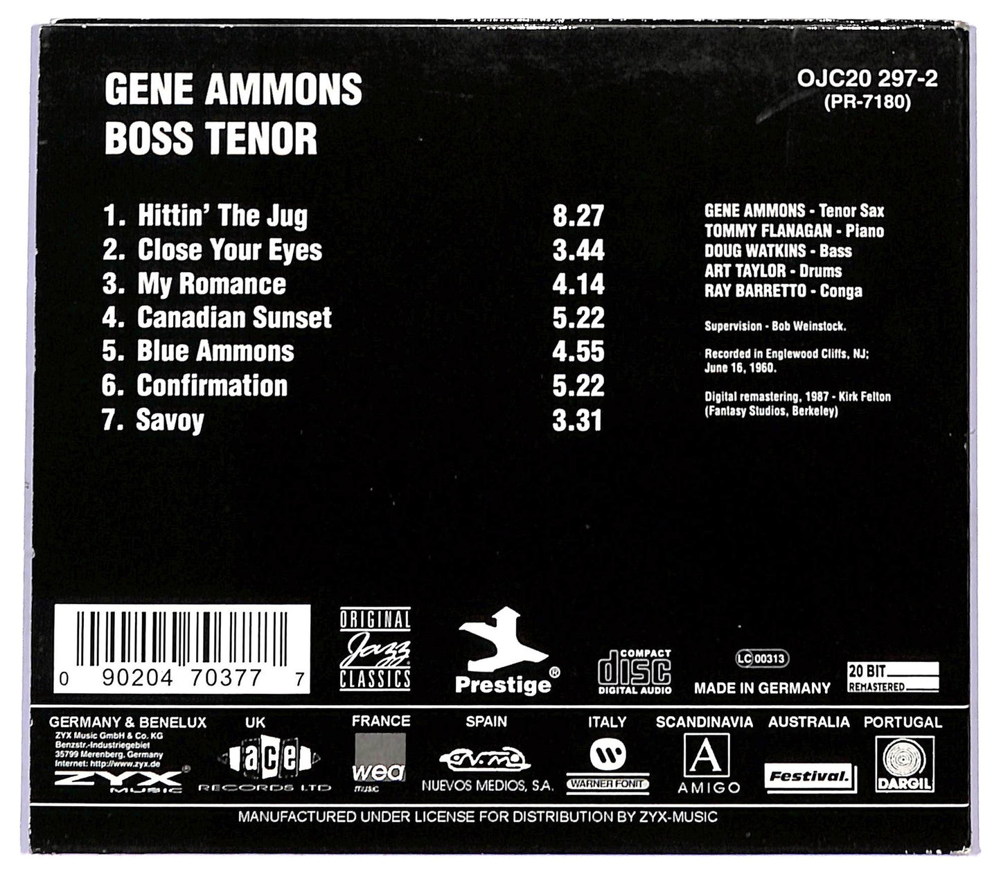 EBOND Gene Ammons - Boss Tenor CD CD090847