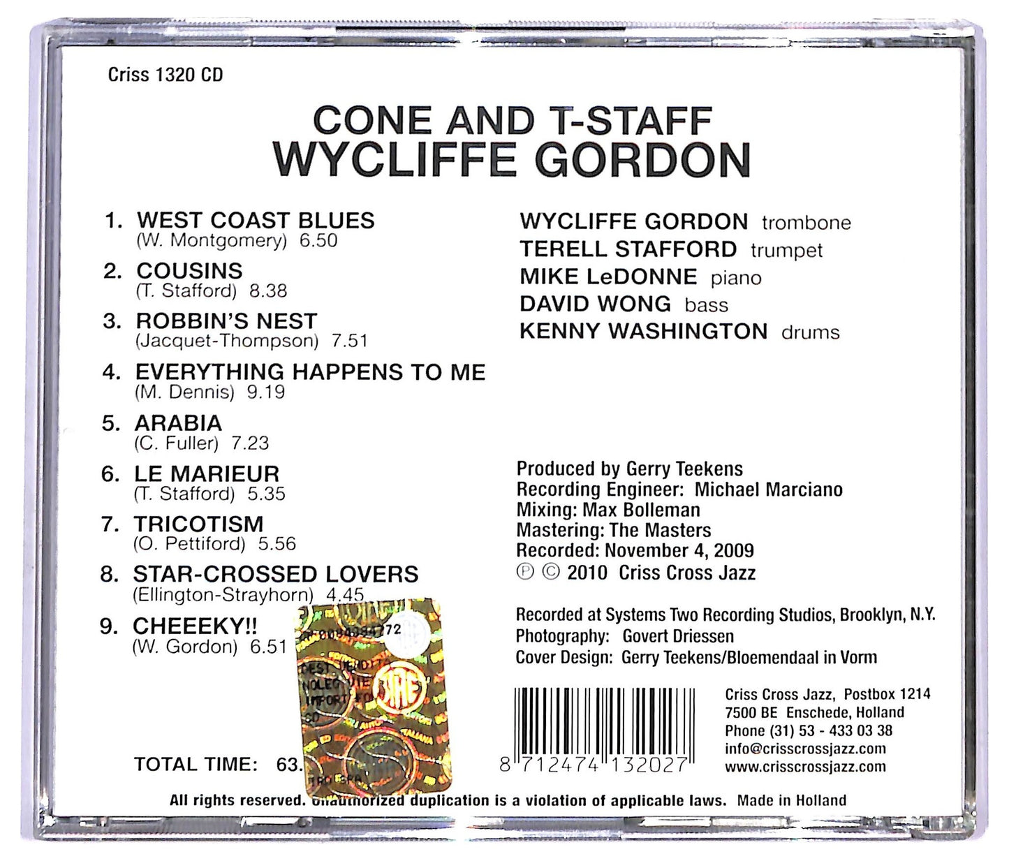 EBOND Wycliffe Gordon - Cone And T-Staff CD CD090903