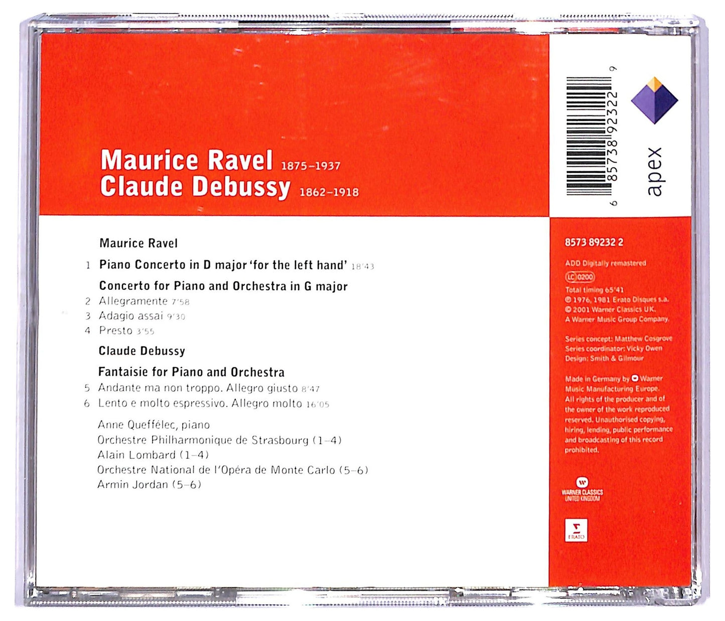 EBOND Ravel Debussy - Piano Concertos Fantaisie For Piano And Orchestra CD CD090913