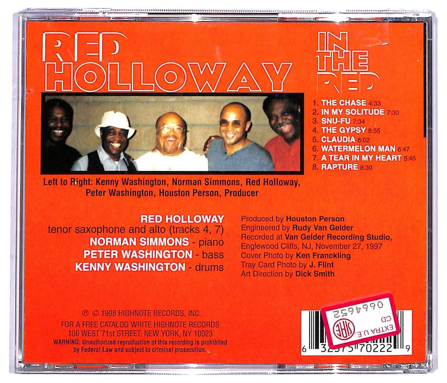 EBOND Red Holloway - In The Red CD CD090919