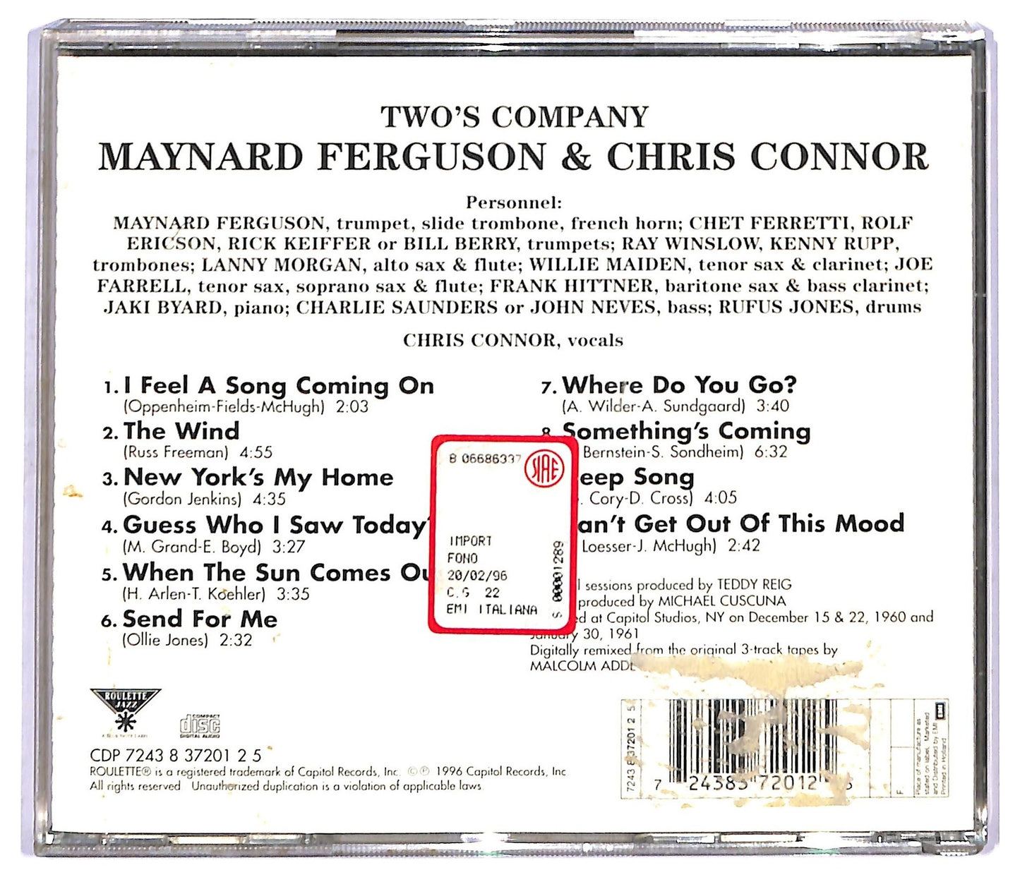 EBOND Maynard Ferguson And Chris Connor - Two's Company CD CD090941