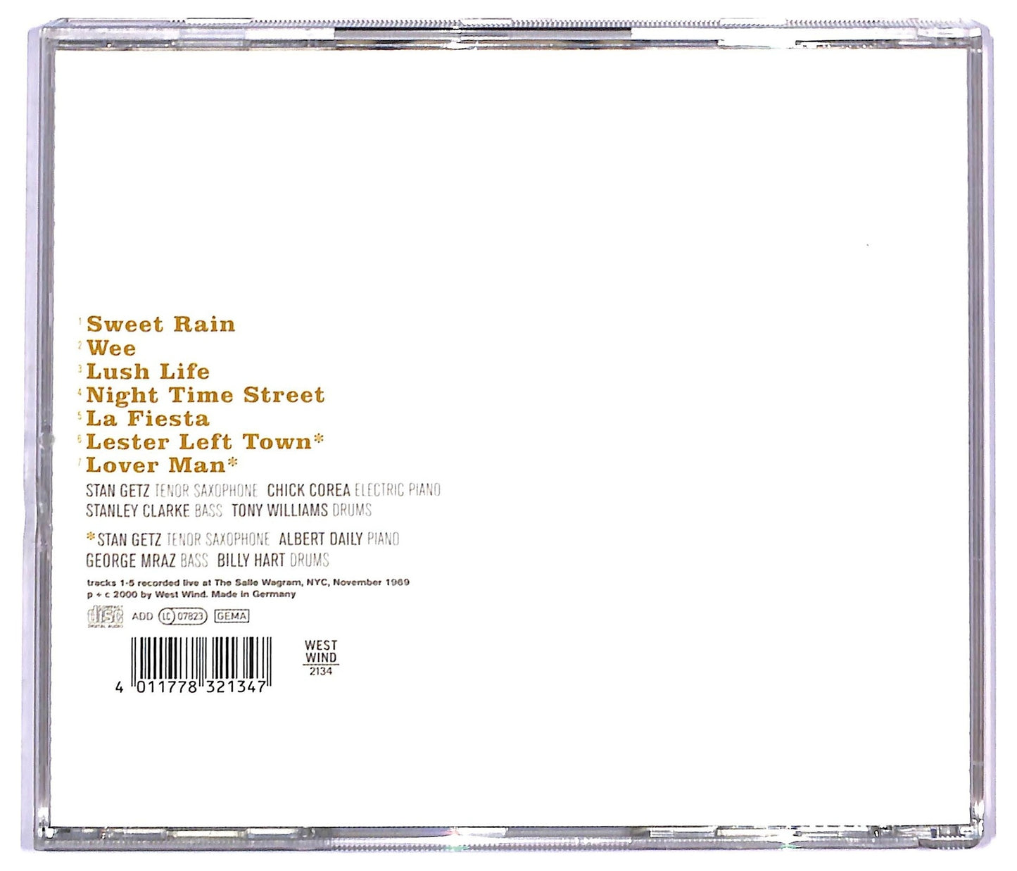 EBOND Stan Getz Featuring Chick Corea - Sweet Rain CD CD091013