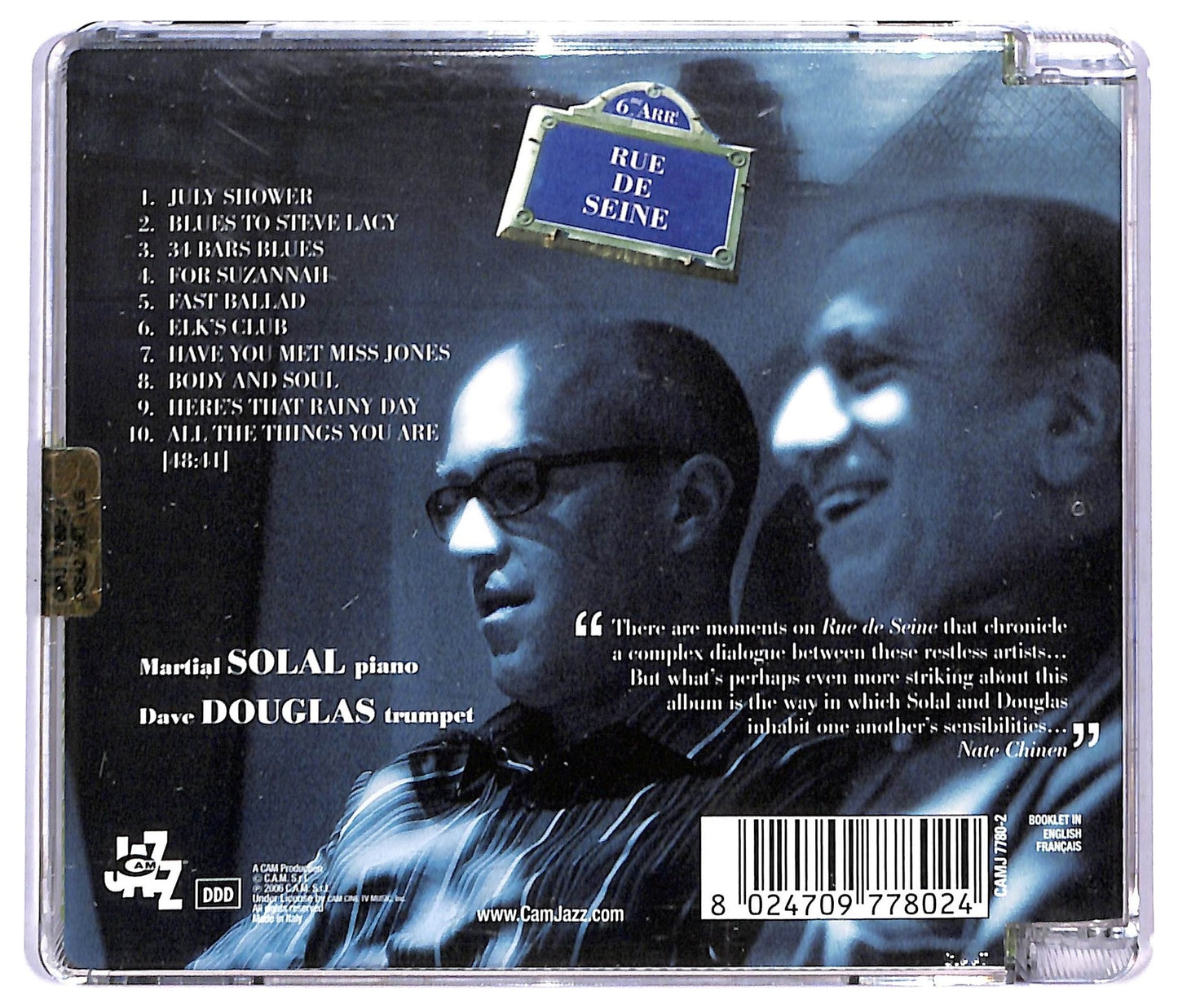 EBOND Martial Solal - Dave Douglas - Rue De Seine CD CD091016