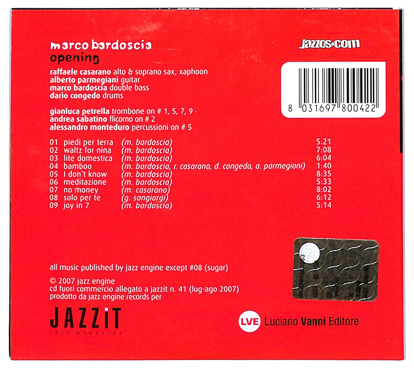 EBOND Marco Bardoscia - Opening CD CD091021