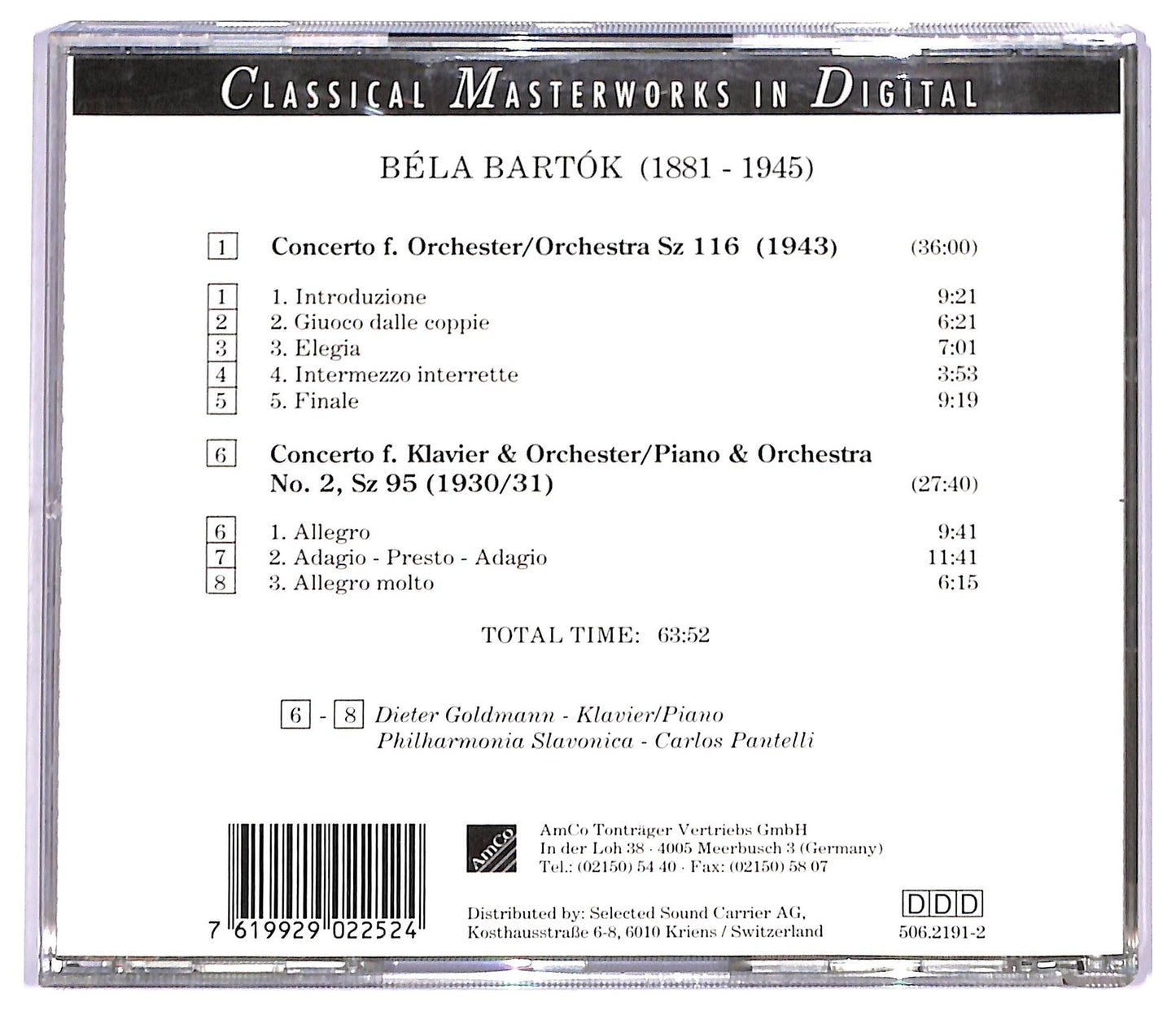 EBOND Bela Bartok - Concerto F. Orchester CD CD091056