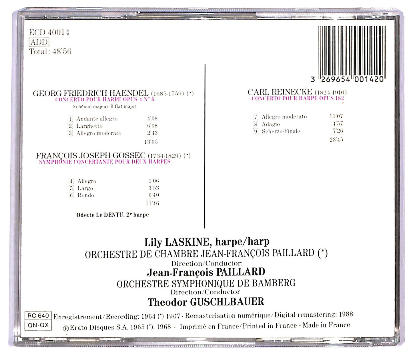 EBOND Lily Laskine - 3 Concertos Pour Harpe CD CD091057