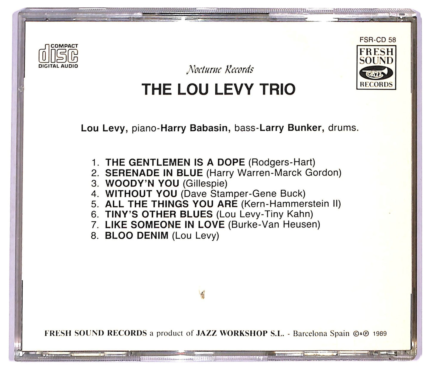 EBOND The Lou Levy Trio - The Lou Levy Trio CD CD091113