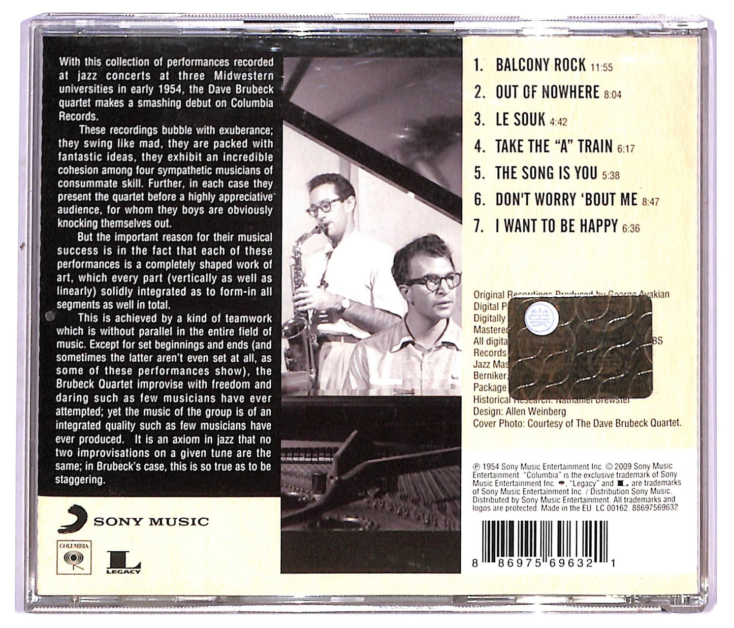 EBOND Dave Brubeck - Jazz Goes To College CD CD091141