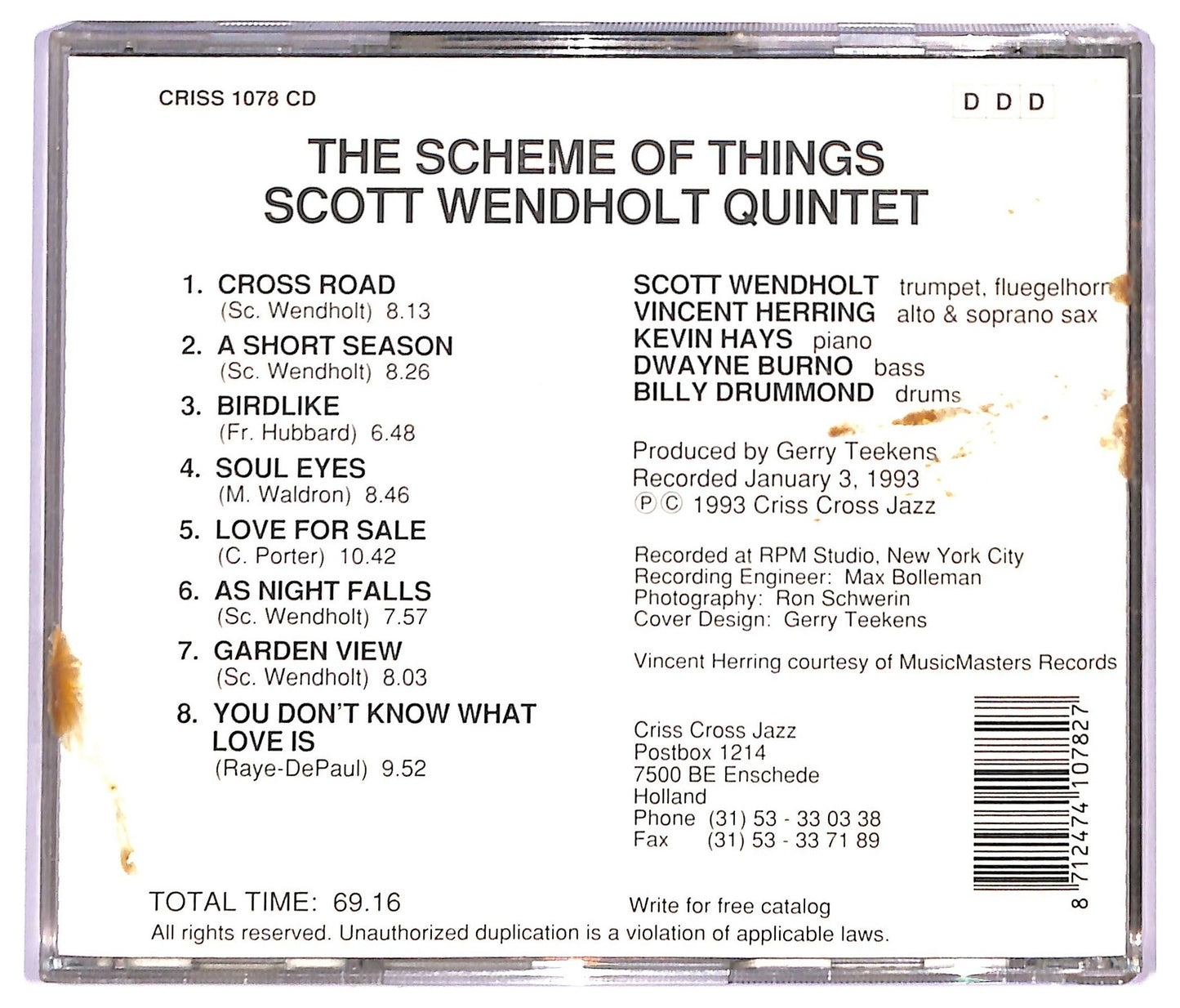 EBOND Scott Wendholt Quintet - The Scheme Of Things CD CD091147