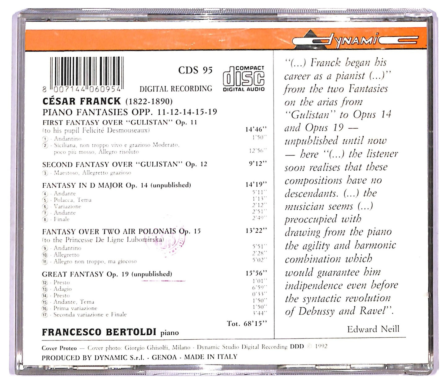 EBOND Franck -  Fantasies for piano CD CD091322