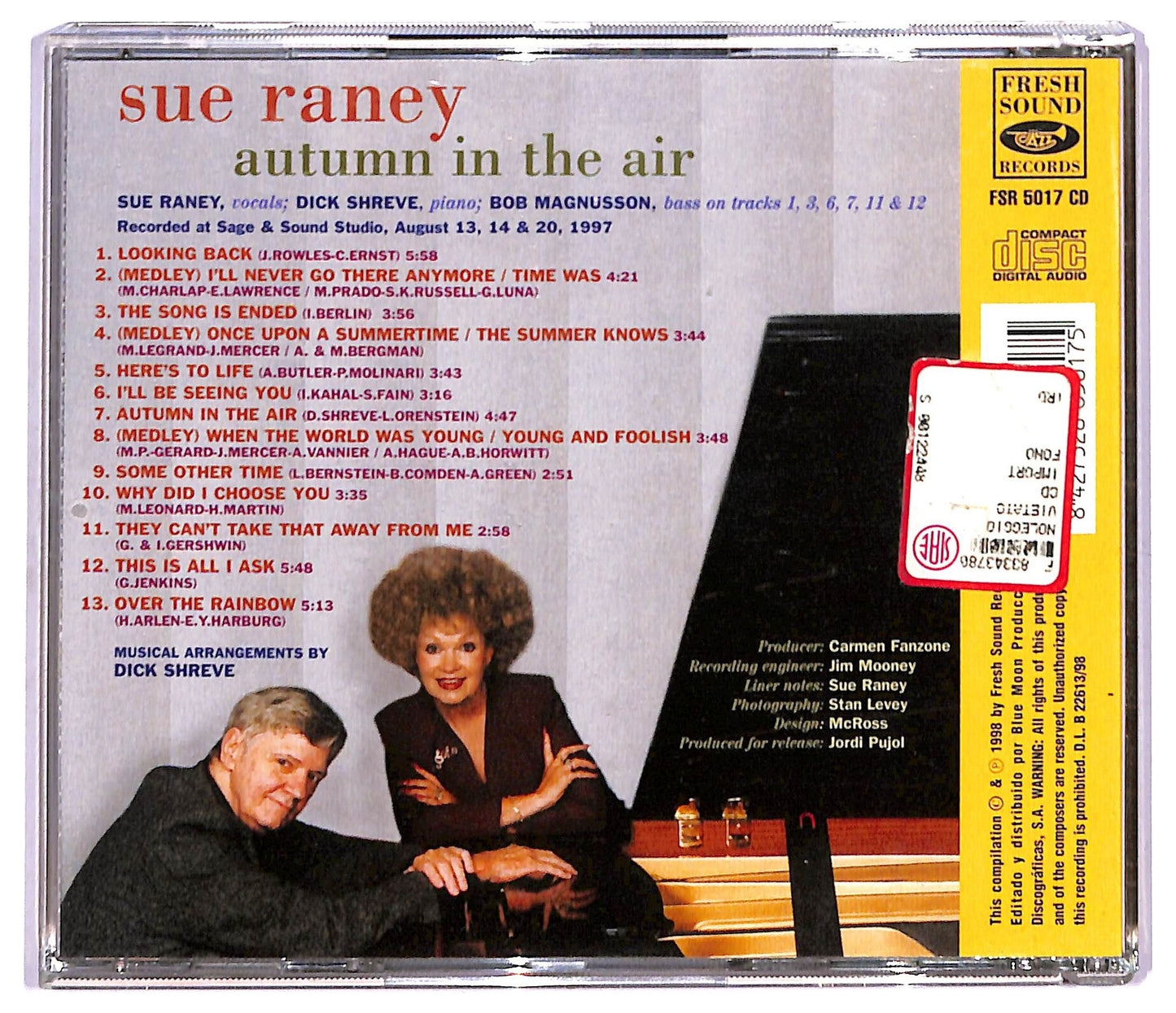 EBOND Sue Raney - Autumn In The Air CD CD091323