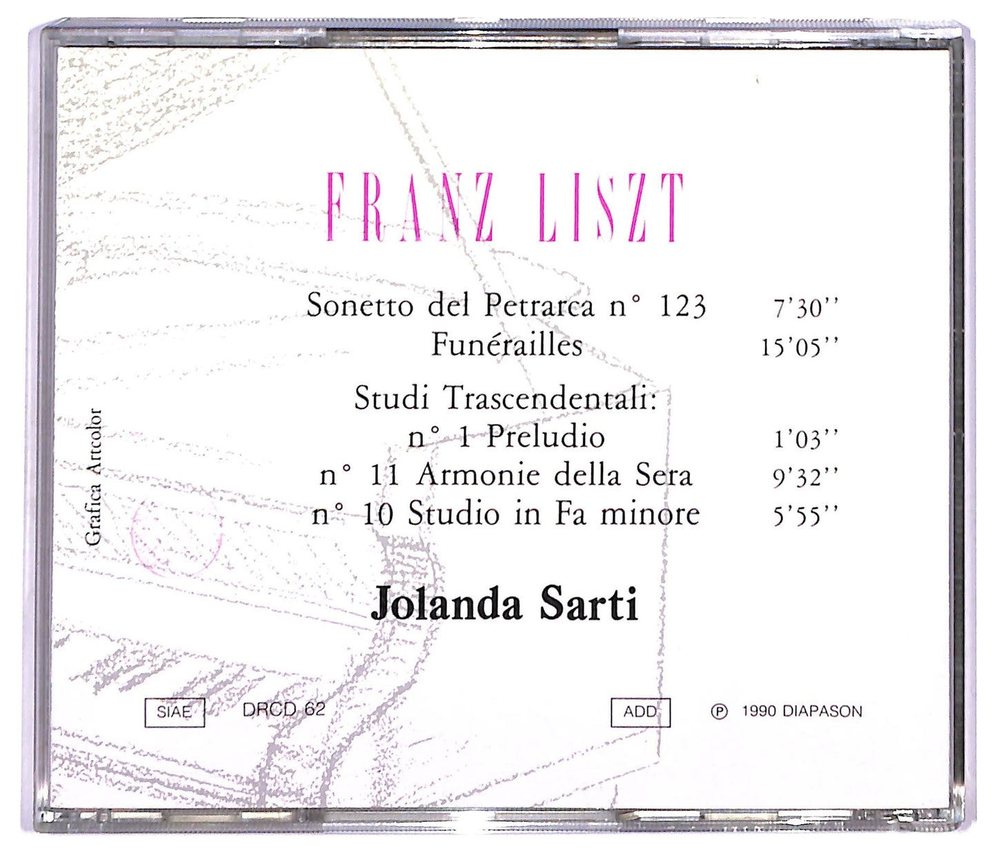 EBOND Franz Liszt - Pianista Jolanda Sarti CD CD091338