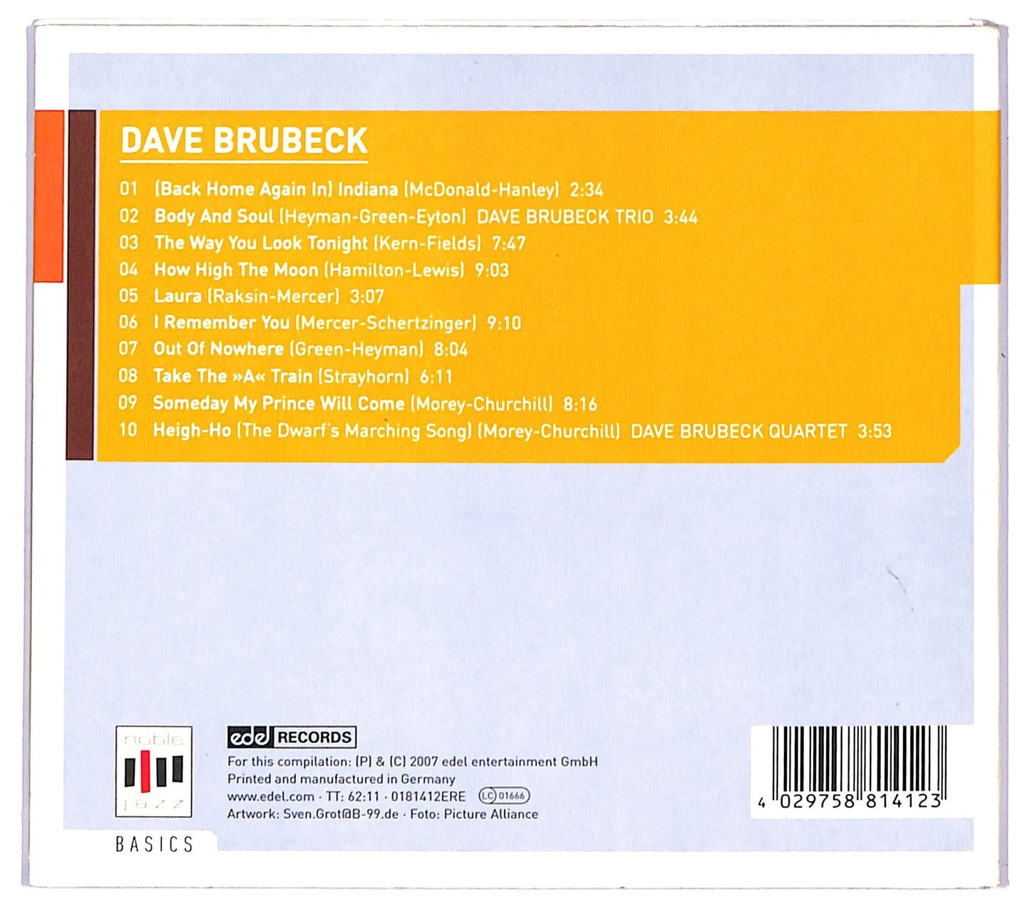 EBOND David Brubeck - Out of Nowhere CD CD091342