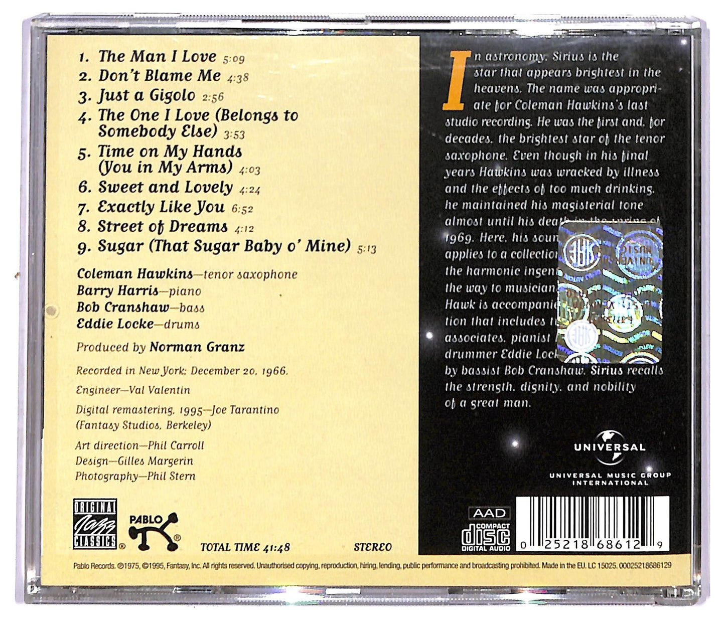 EBOND Coleman Hawkins - Sirius CD CD091344