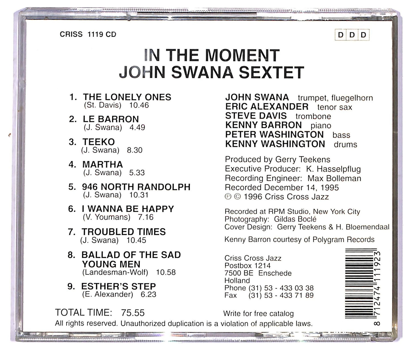 EBOND John Swana Sextet - In The Moment CD CD091345