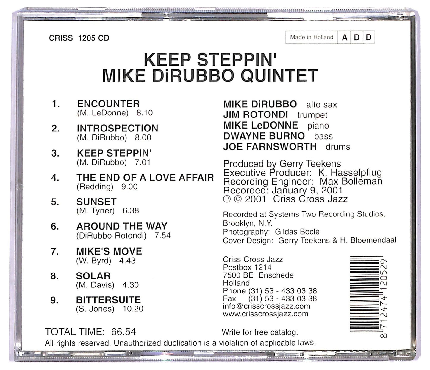 EBOND Mike DiRubbo Quintet - Keep Steppin' CD CD091360