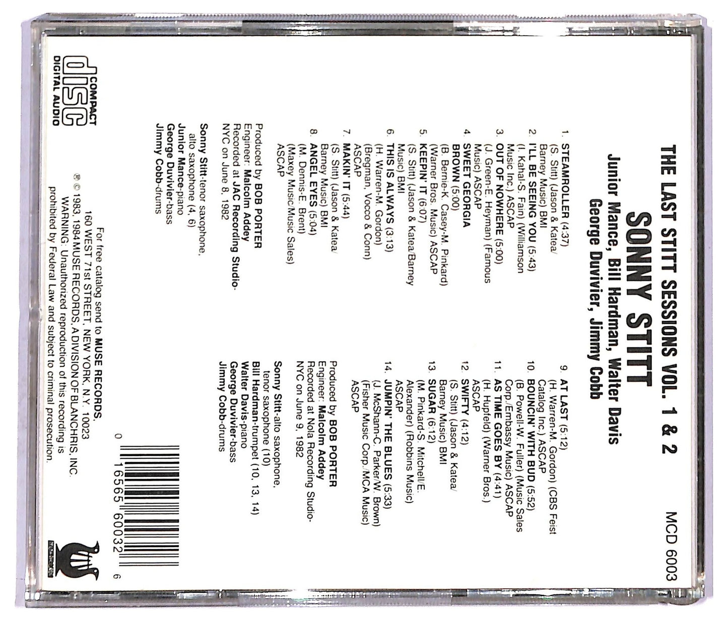 EBOND Sonny Stitt - The Last Stitt Sessions Vol. 1 & 2 CD CD091420