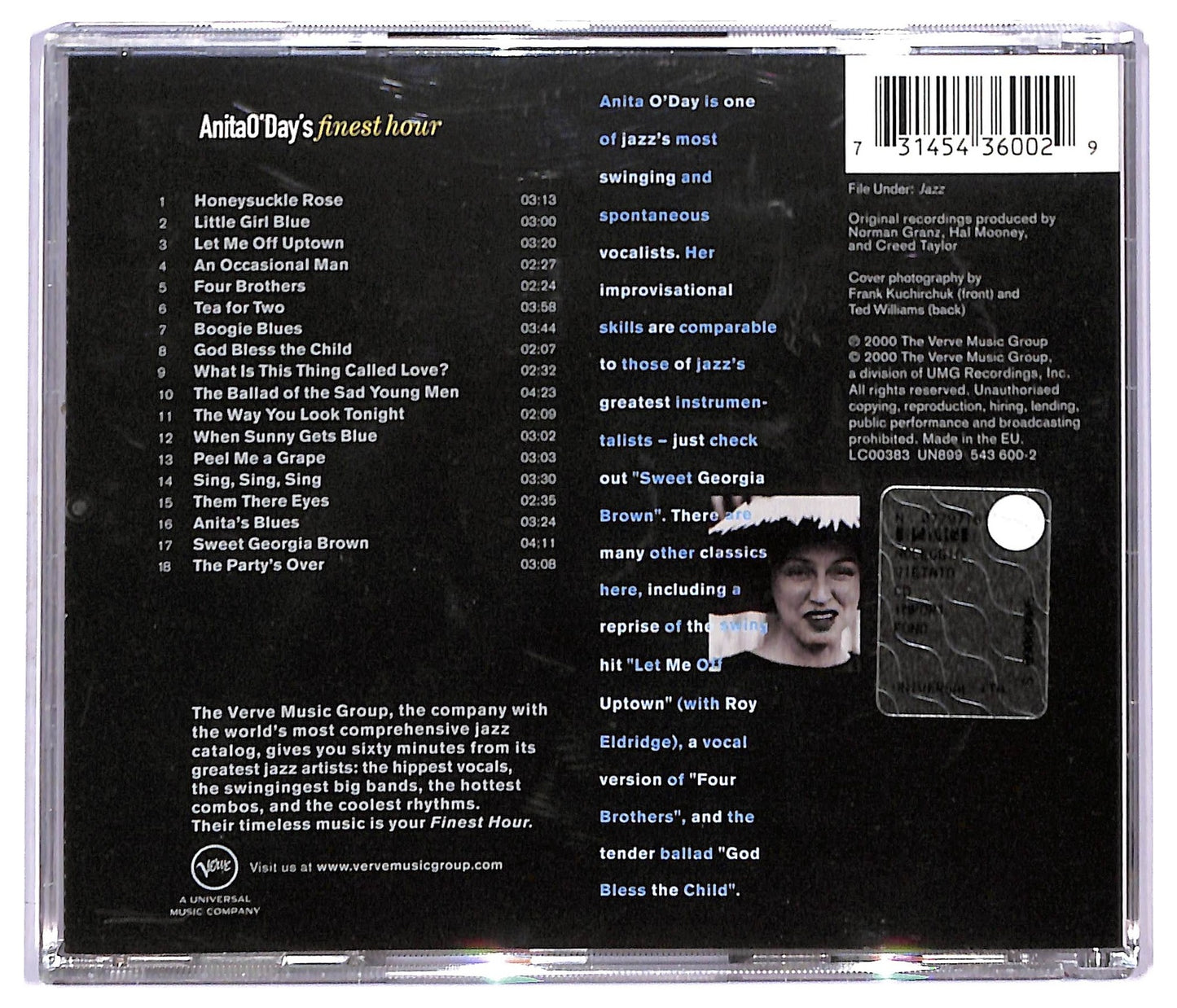 EBOND Anita O'Day - Anita O'Day's Finest Hour CD CD091436