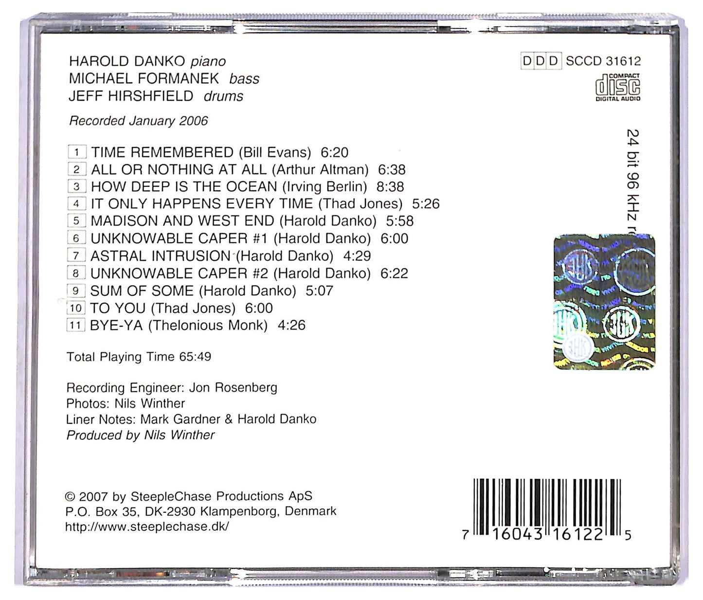 EBOND Harold Danko - Times Remembered CD CD091445