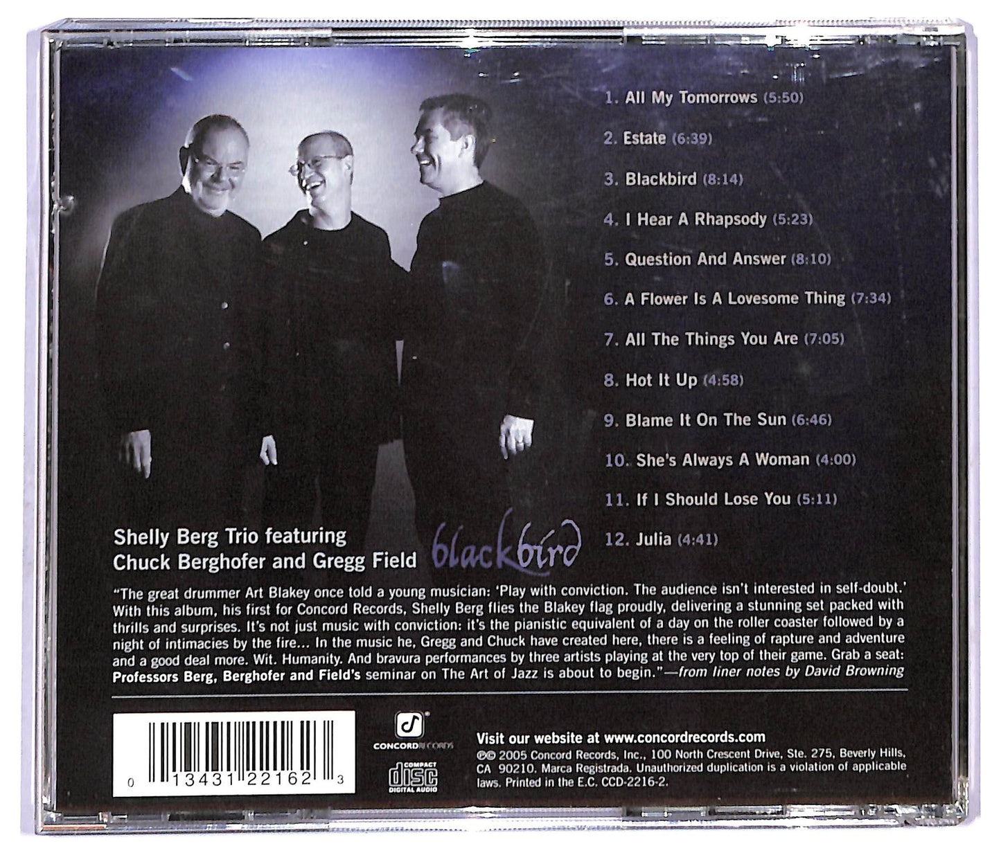 EBOND Shelly Berg Trio - Blackbird CD CD091521