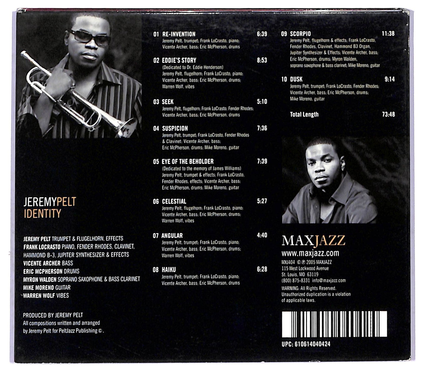 EBOND Jeremy Pelt - Identity CD CD091526