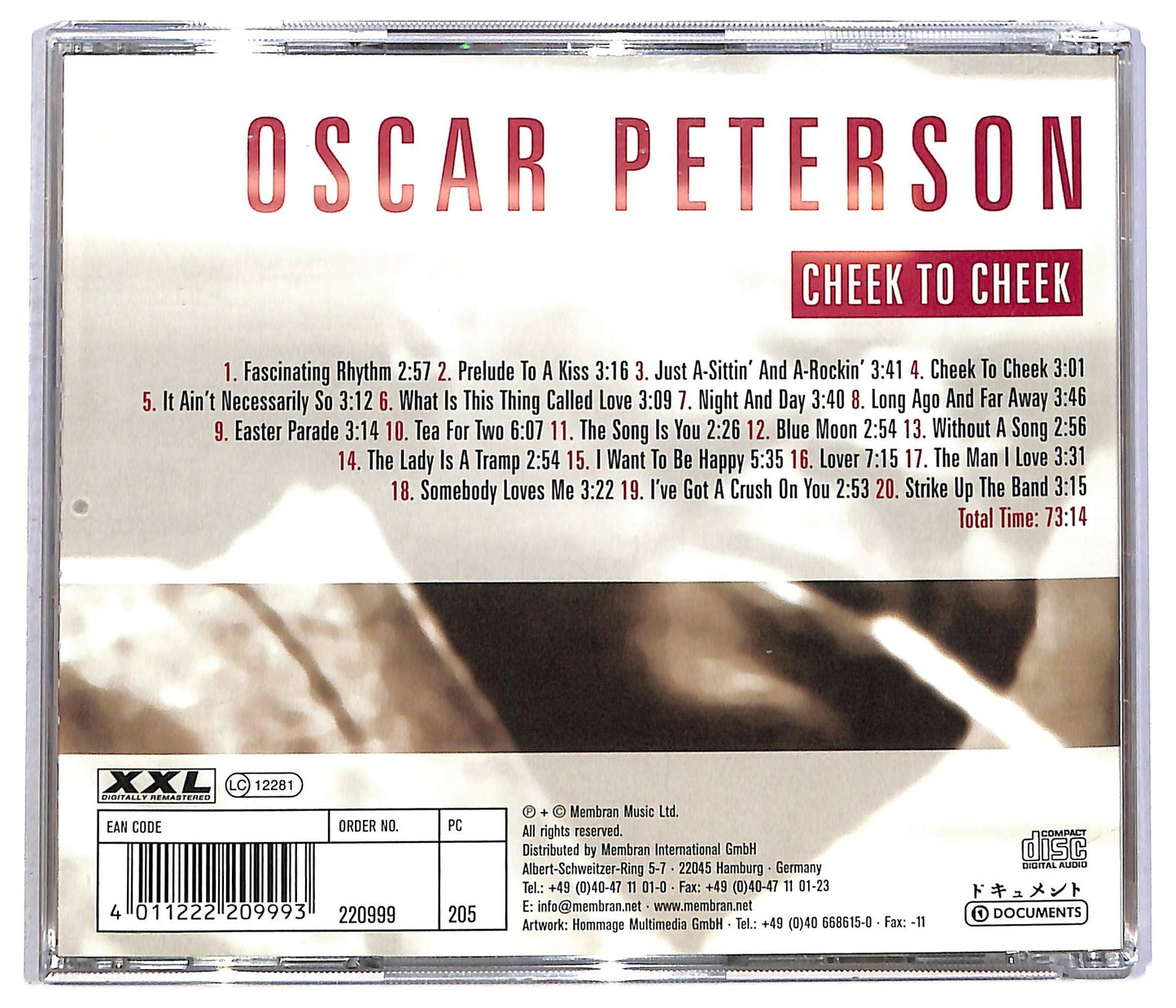 EBOND Oscar Peterson - Cheek To Cheek CD CD091611
