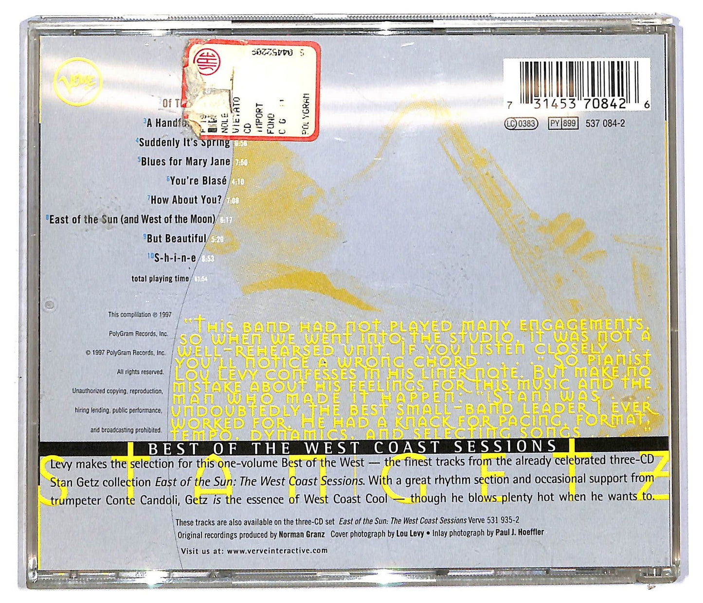 EBOND Stan Getz - Best of The West Coast Sessions CD CD091631