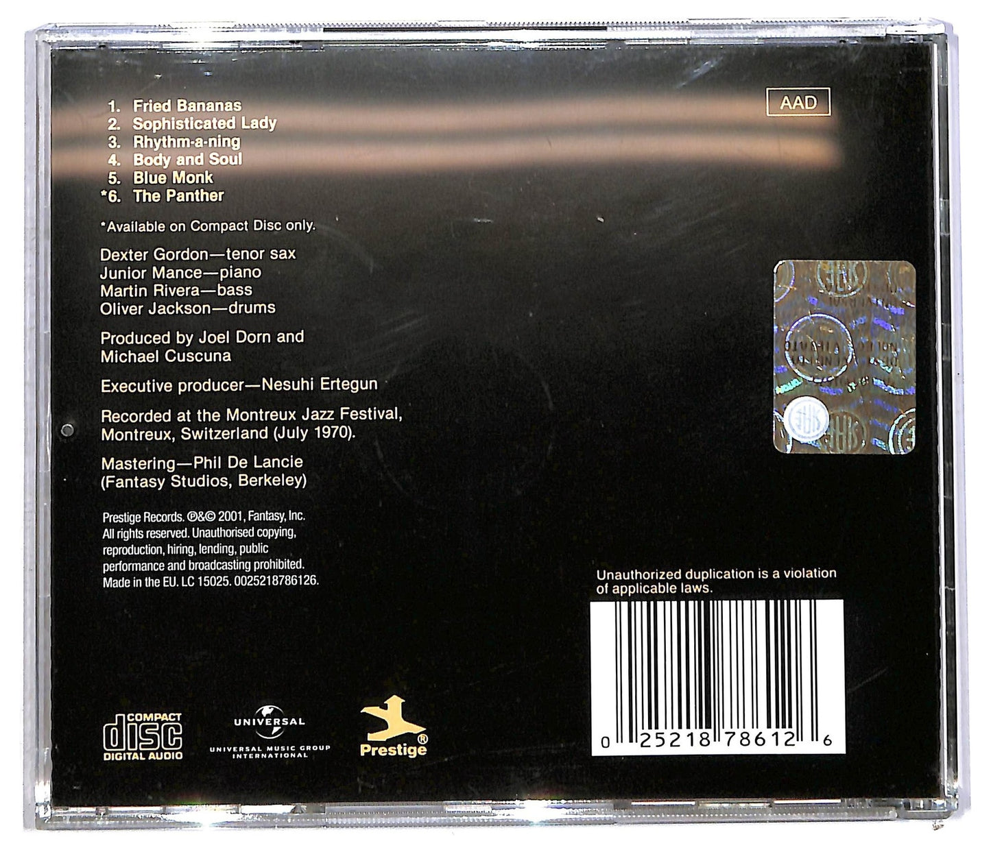 EBOND Dexter Gordon With Junior Mance - At Montreux CD CD091661