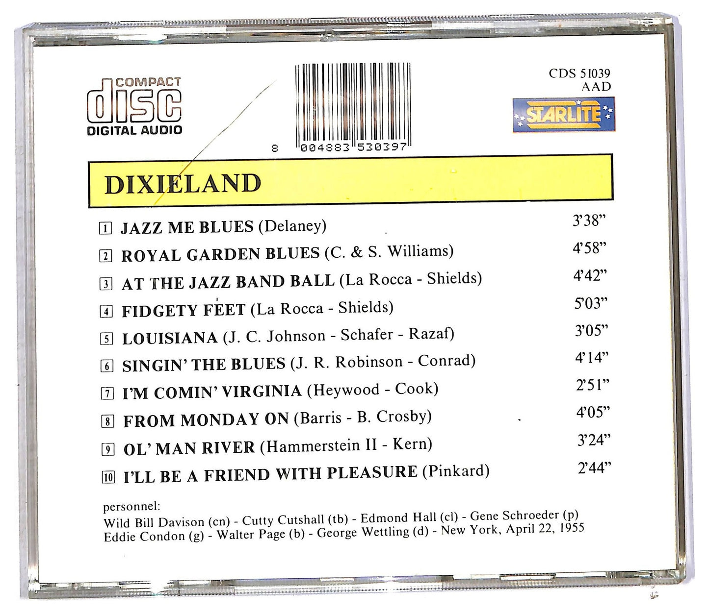 EBOND Eddie Condon And His Dixieland Band - Dixieland CD CD091707