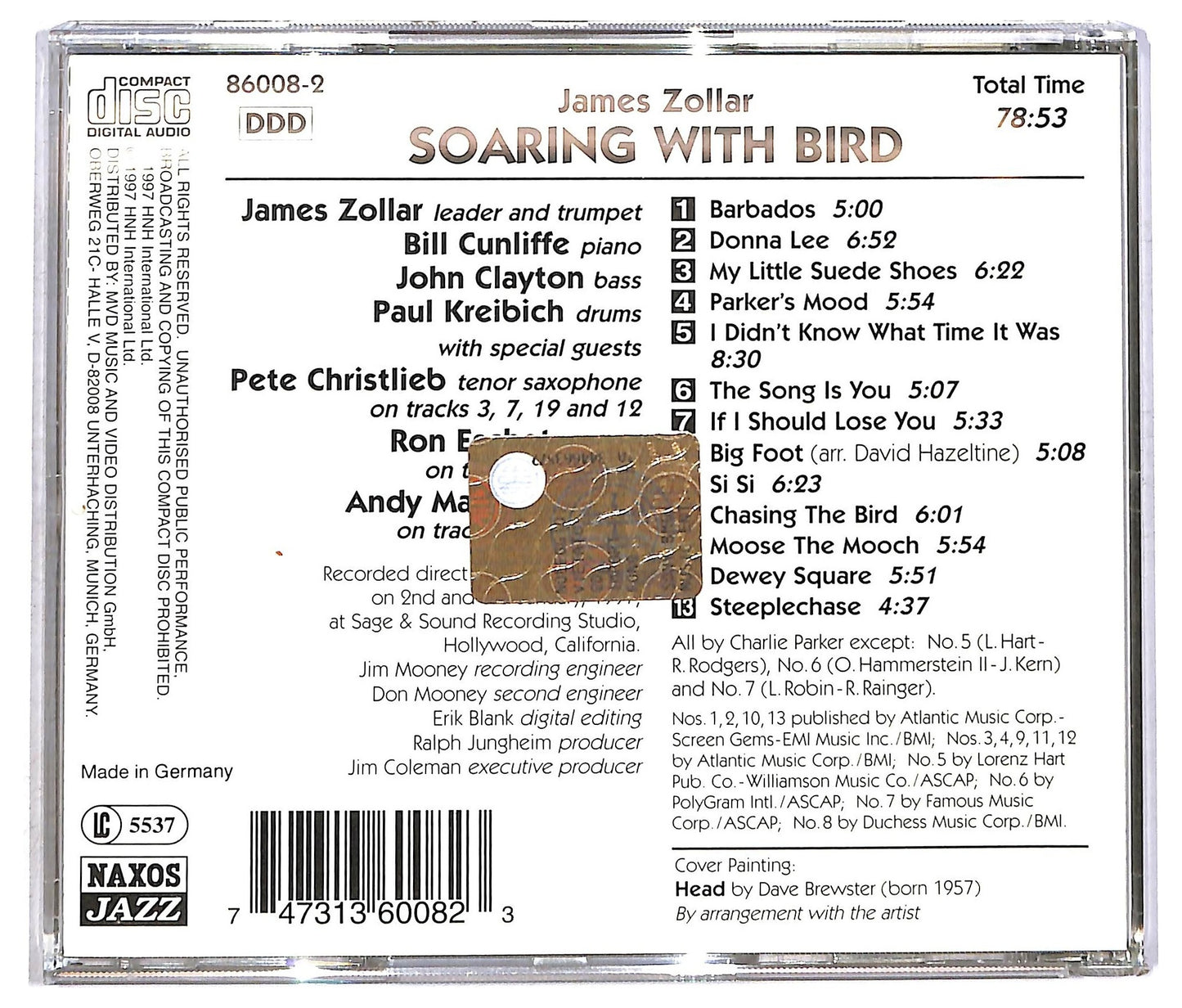 EBOND James Zollar - Soaring With Bird CD CD091734