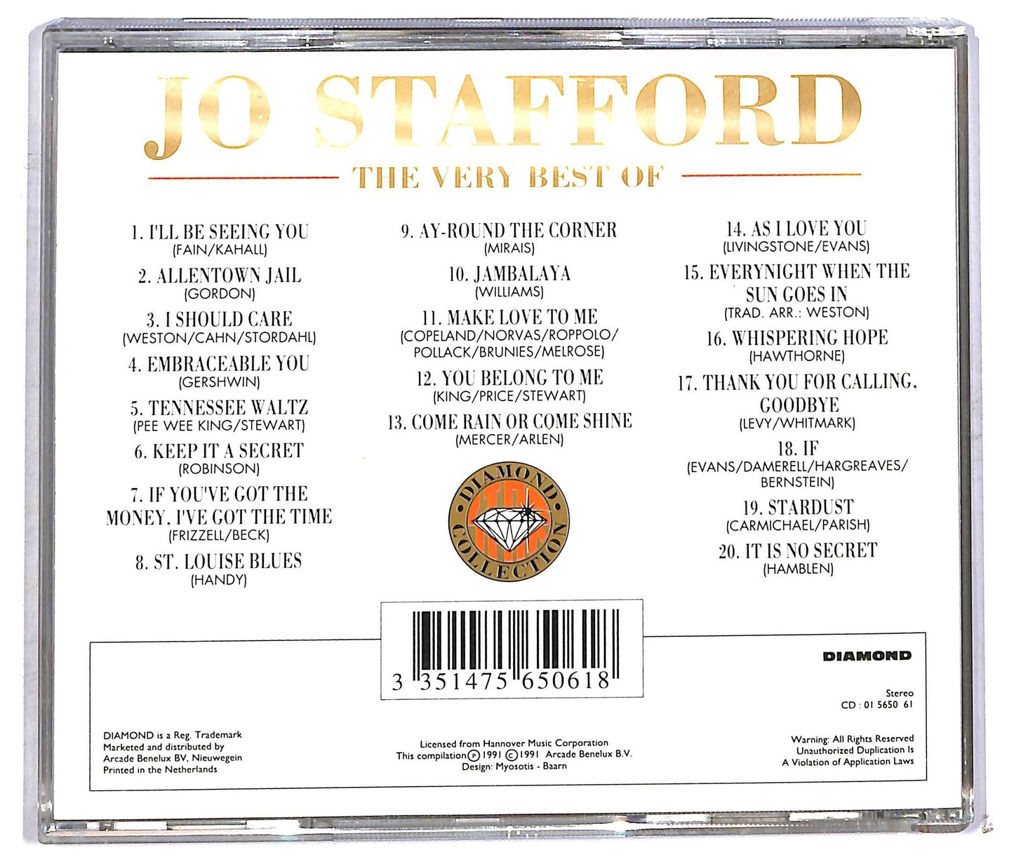EBOND Jo Stafford - The Very Best Of CD CD091759