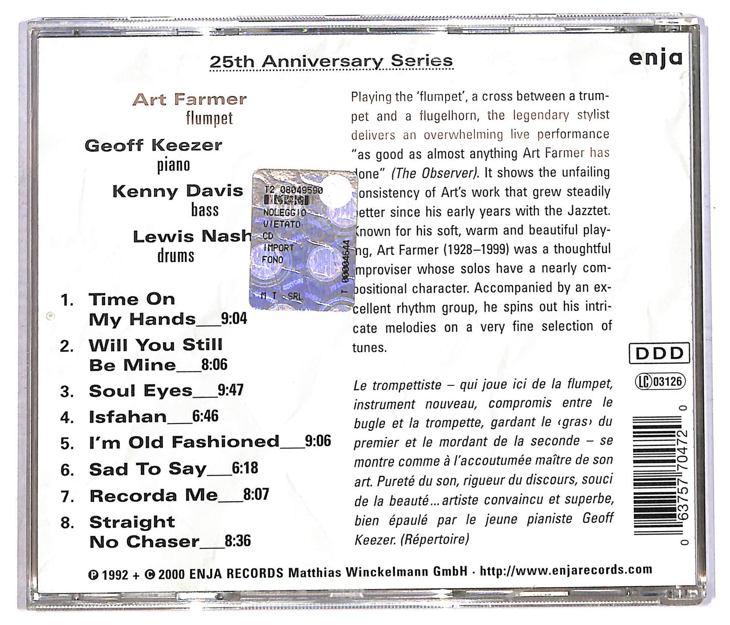 EBOND Art Farmer - Soul Eyes CD CD091858