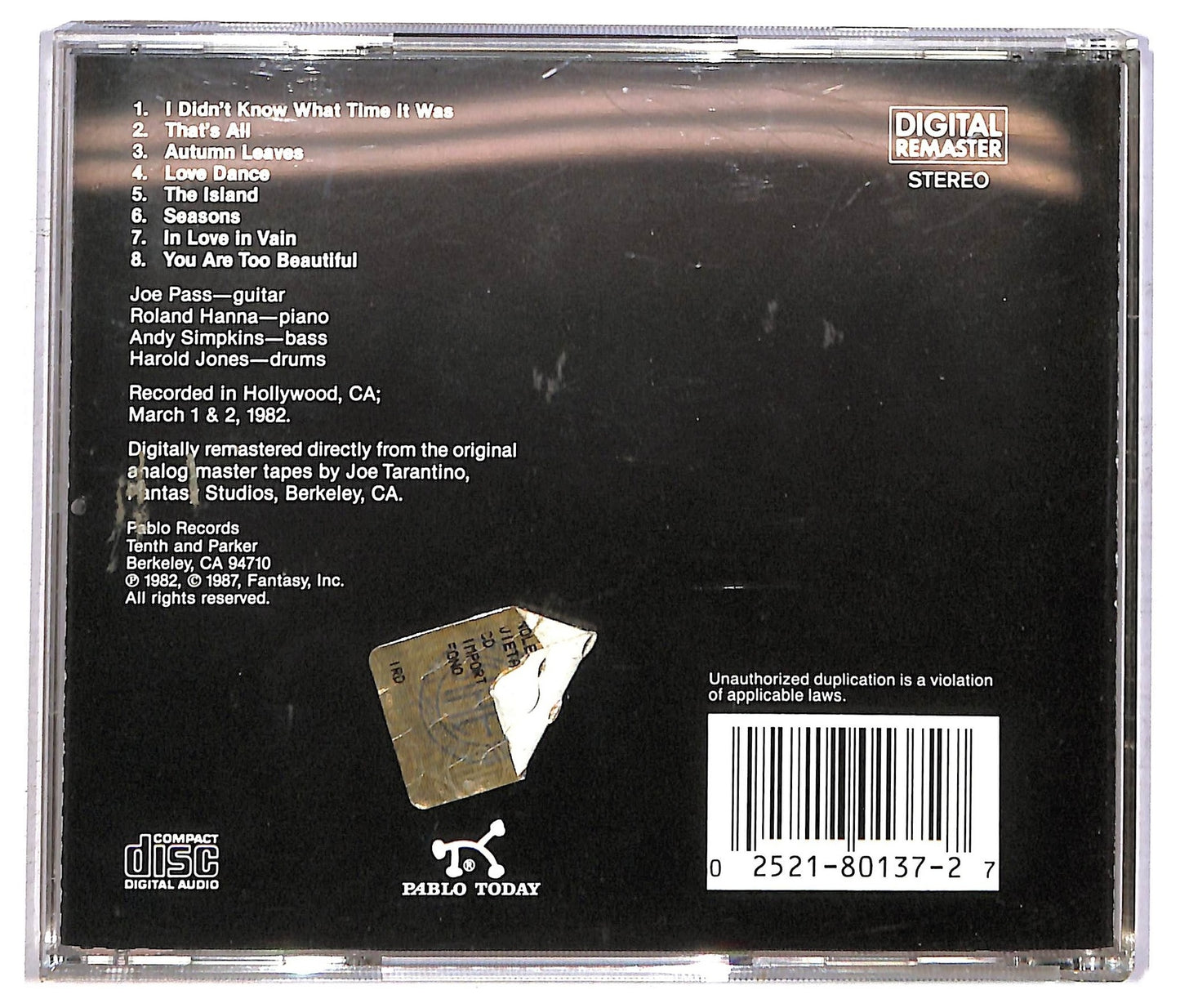 EBOND Sarah Vaughan - Crazy And Mixed Up CD CD091901