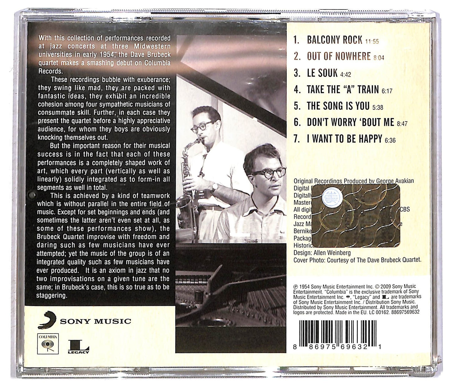 EBOND Dave Brubeck- Jazz Goes To College CD CD091902
